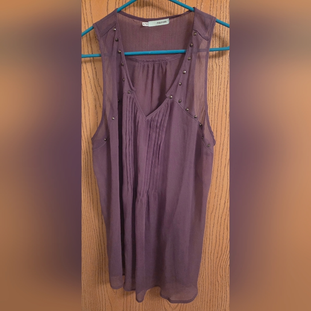 Maurices Plum Sleeveless Blouse
